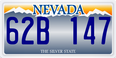 NV license plate 62B147