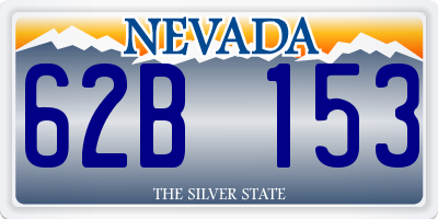 NV license plate 62B153