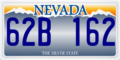 NV license plate 62B162
