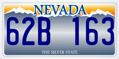NV license plate 62B163