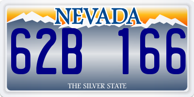 NV license plate 62B166