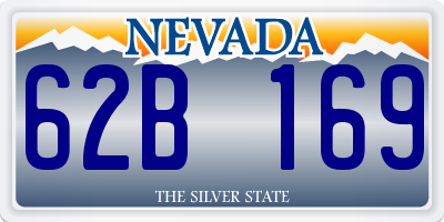 NV license plate 62B169