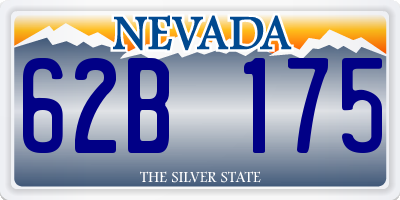 NV license plate 62B175