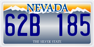 NV license plate 62B185