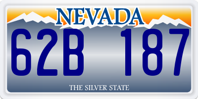 NV license plate 62B187