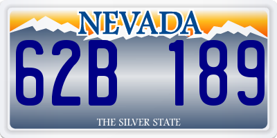 NV license plate 62B189