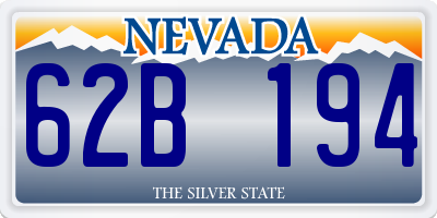 NV license plate 62B194