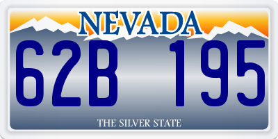 NV license plate 62B195