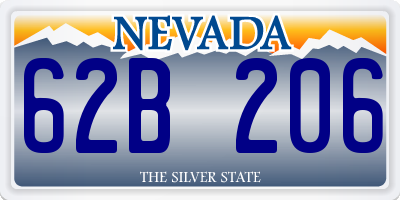 NV license plate 62B206