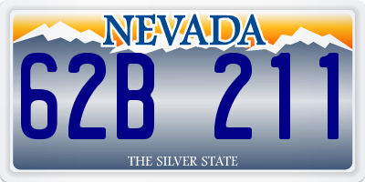 NV license plate 62B211