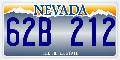 NV license plate 62B212