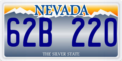 NV license plate 62B220