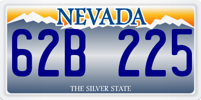 NV license plate 62B225