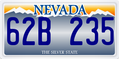 NV license plate 62B235