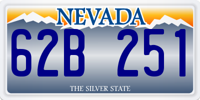 NV license plate 62B251