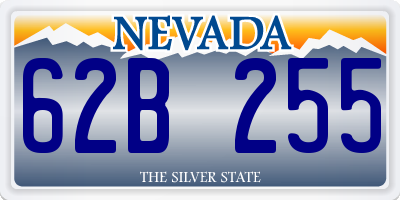 NV license plate 62B255