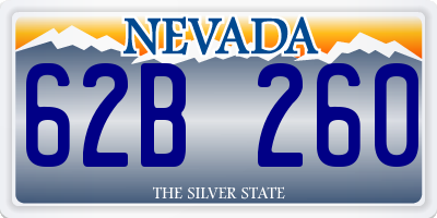 NV license plate 62B260