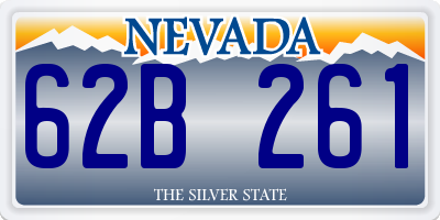 NV license plate 62B261