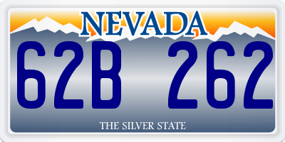 NV license plate 62B262