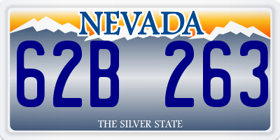 NV license plate 62B263
