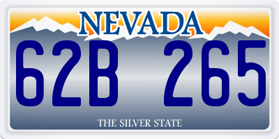 NV license plate 62B265