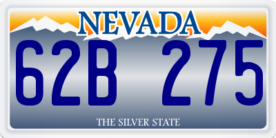 NV license plate 62B275