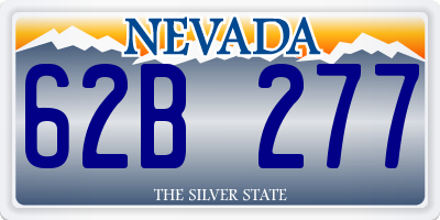 NV license plate 62B277