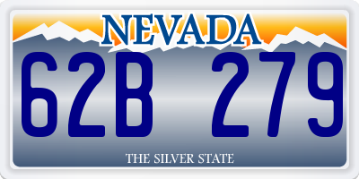 NV license plate 62B279