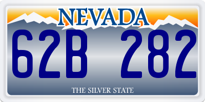 NV license plate 62B282