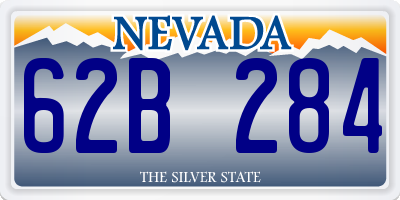 NV license plate 62B284