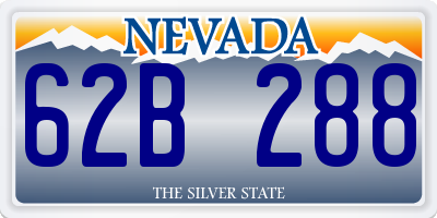 NV license plate 62B288