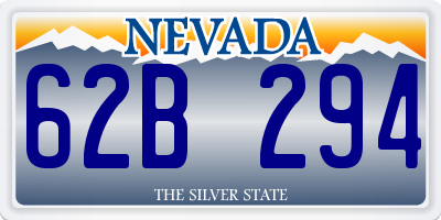 NV license plate 62B294