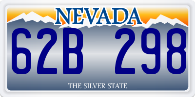 NV license plate 62B298