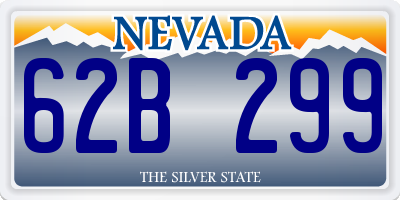 NV license plate 62B299