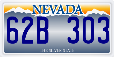 NV license plate 62B303