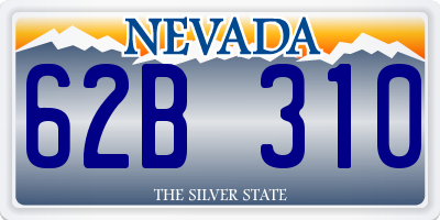 NV license plate 62B310