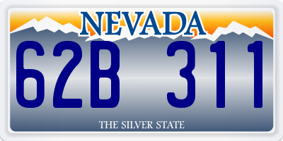 NV license plate 62B311
