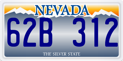 NV license plate 62B312