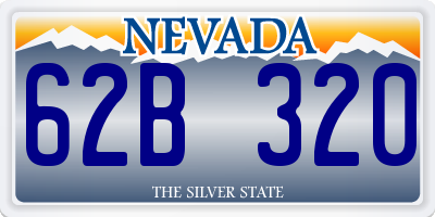 NV license plate 62B320