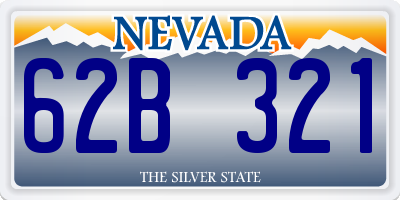 NV license plate 62B321