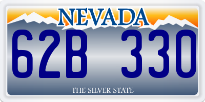 NV license plate 62B330