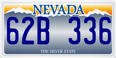 NV license plate 62B336
