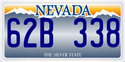 NV license plate 62B338