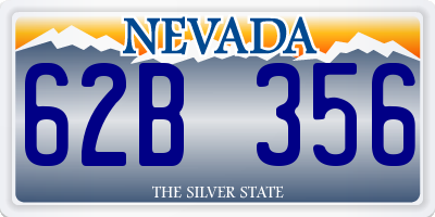 NV license plate 62B356
