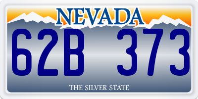 NV license plate 62B373