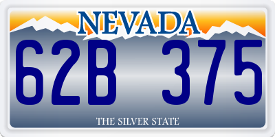 NV license plate 62B375