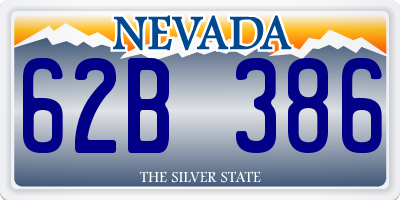 NV license plate 62B386