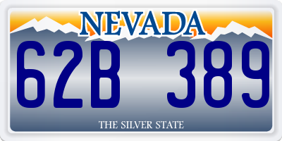 NV license plate 62B389