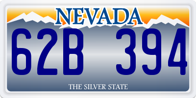 NV license plate 62B394