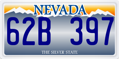 NV license plate 62B397